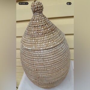 Authentic Senegalese Wolof Basket With Lid (size in description)